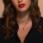 Collier La Brune & La Blonde Lily Saphir Bleu 0,13 ct – Image 2