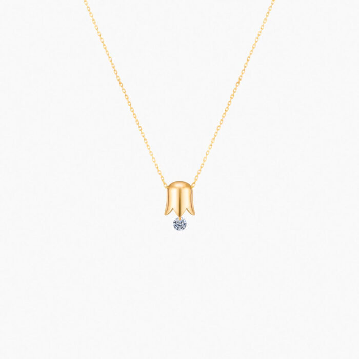 Collier La Brune & La Blonde Lily Diamant 0,15 ct Or Rose – Image 4