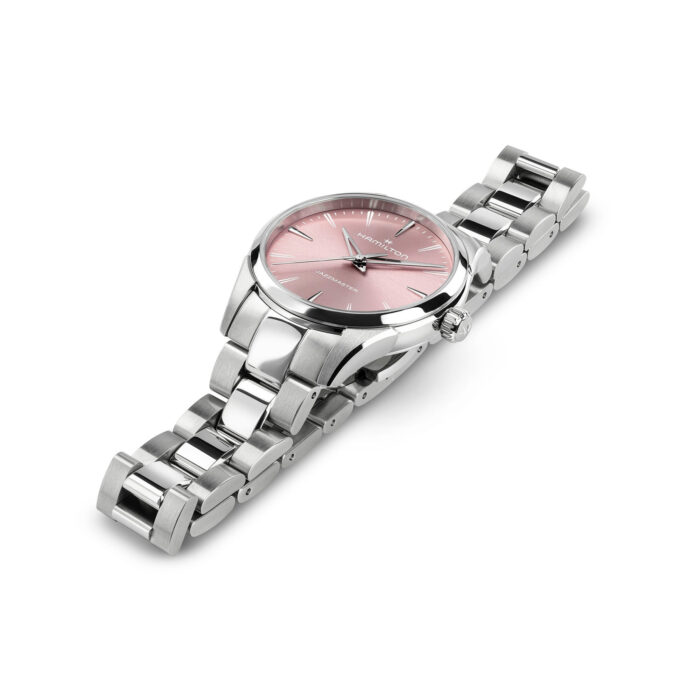 Montre Hamilton Jazzmaster Quartz 32 mm Cadran Rose Bracelet Acier – Image 3