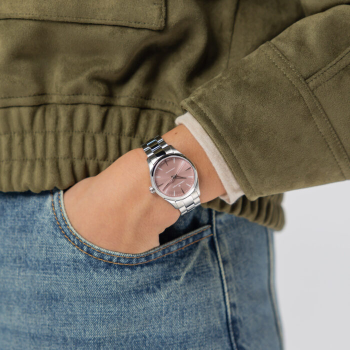 Montre Hamilton Jazzmaster Quartz 32 mm Cadran Rose Bracelet Acier – Image 7