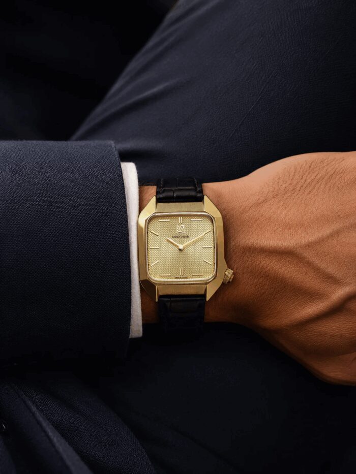 Montre March La.B AM2 Xs 32mm Mécanique Manuel Cadran Laqué Golden Hour – Image 5