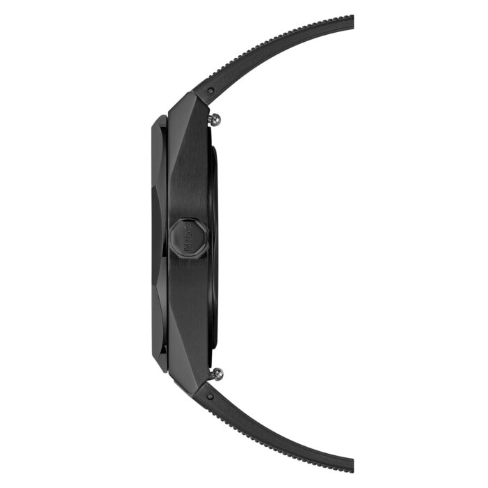 Montre Mido Multifort 8 One Crown PVD Noir Bracelet Caoutchouc – Image 3