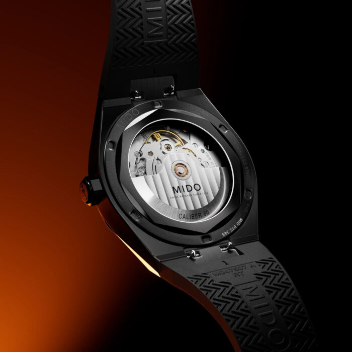 Montre Mido Multifort 8 One Crown PVD Noir Bracelet Caoutchouc – Image 6