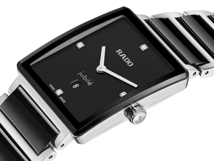 Montre Rado Integral Diamonds 28mm Quartz Cadran Noir Laqué – Image 2