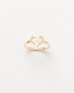 Bague Poiray Coeur Entrelacé Or Jaune T54
