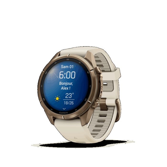 Montre Garmin Fenix 9 Pro 43 mm Titane doré – Image 2