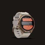 Montre Garmin Fenix 9 Pro inReach 43 mm Titane doré Cuir – Image 11