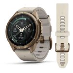 Montre Garmin Fenix 9 Pro inReach 43 mm Titane doré Cuir