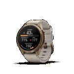 Montre Garmin Fenix 9 Pro inReach 43 mm Titane doré Cuir – Image 6