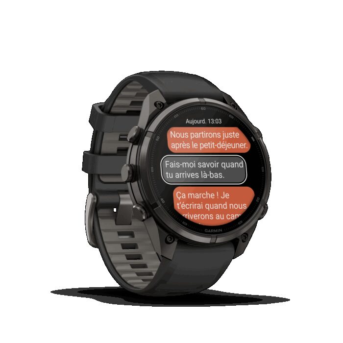 Montre Garmin Fenix 9 Pro inReach 47 mm Titane DLC – Image 8