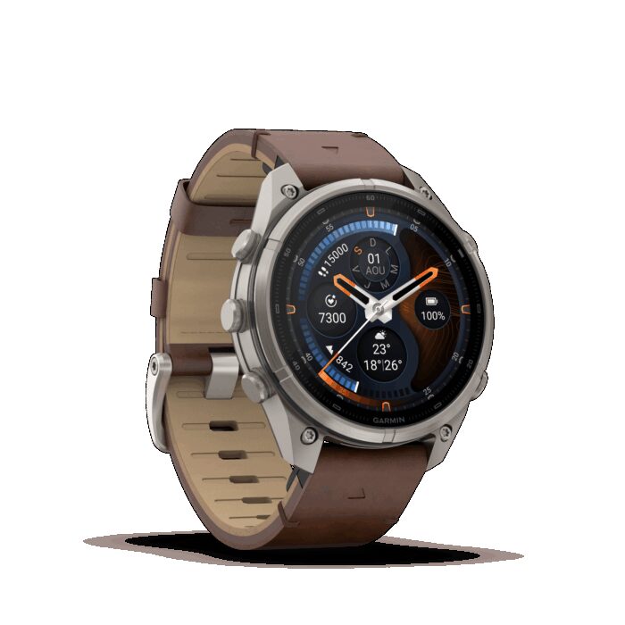 Montre Garmin Fenix 9 Pro inReach 47 mm Titanium Cuir – Image 11