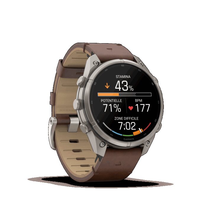 Montre Garmin Fenix 9 Pro inReach 47 mm Titanium Cuir – Image 14