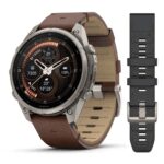 Montre Garmin Fenix 9 Pro inReach 47 mm Titanium Cuir