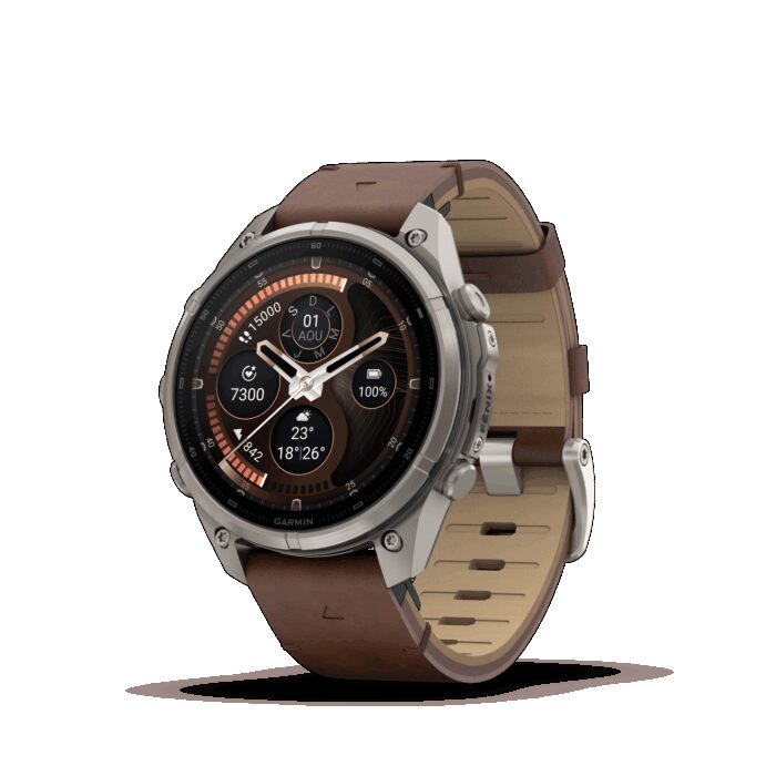 Montre Garmin Fenix 9 Pro inReach 47 mm Titanium Cuir – Image 3