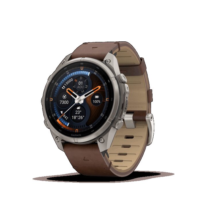 Montre Garmin Fenix 9 Pro inReach 47 mm Titanium Cuir – Image 4