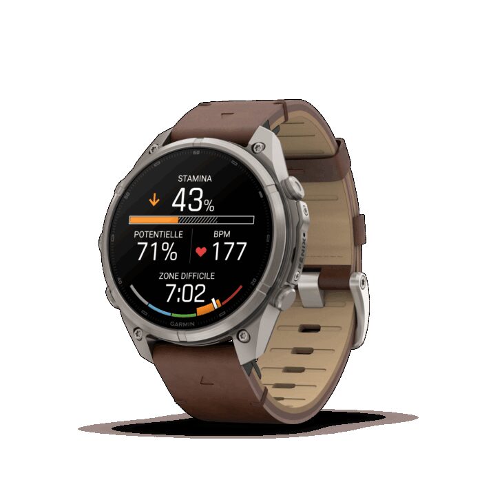 Montre Garmin Fenix 9 Pro inReach 47 mm Titanium Cuir – Image 7