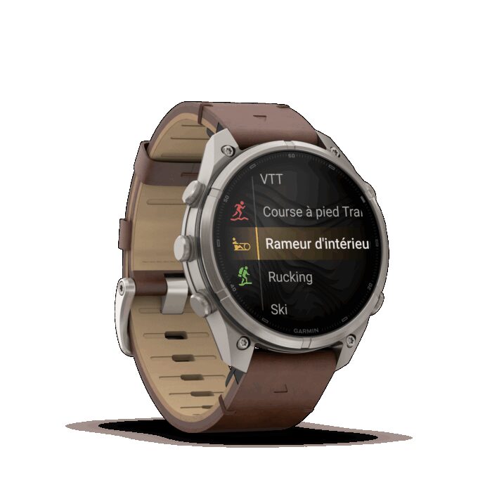 Montre Garmin Fenix 9 Pro inReach 47 mm Titanium Cuir – Image 8