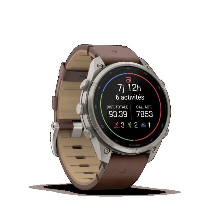 Montre Garmin Fenix 9 Pro inReach 47 mm Titanium Cuir – Image 9