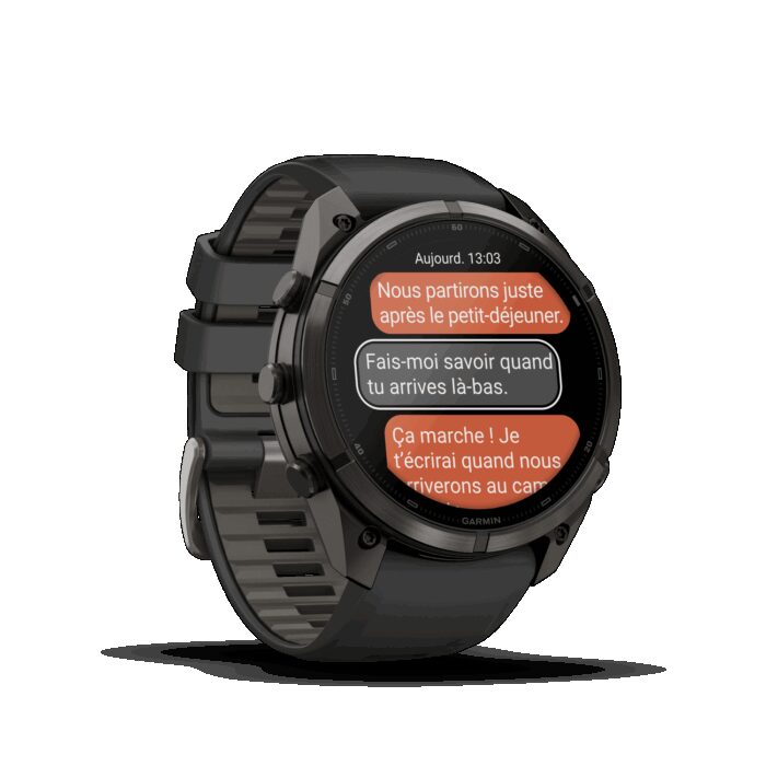 Montre Garmin Fenix 9 Pro inReach 51 mm Titane DLC – Image 8