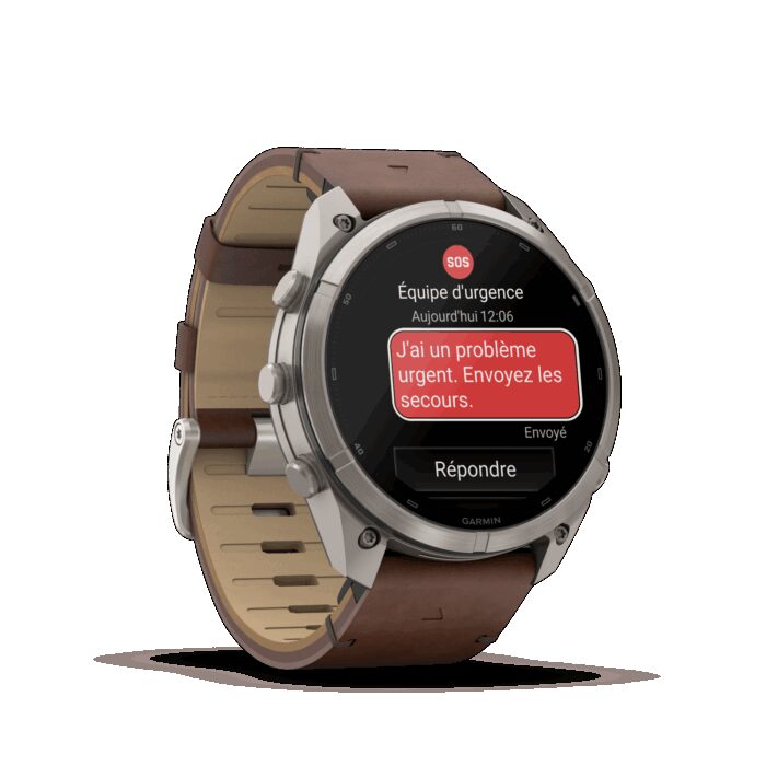 Montre Garmin Fenix 9 Pro inReach 51 mm Titanium Cuir – Image 14