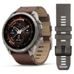 Montre Garmin Fenix 9 Pro inReach 51 mm Titanium Cuir