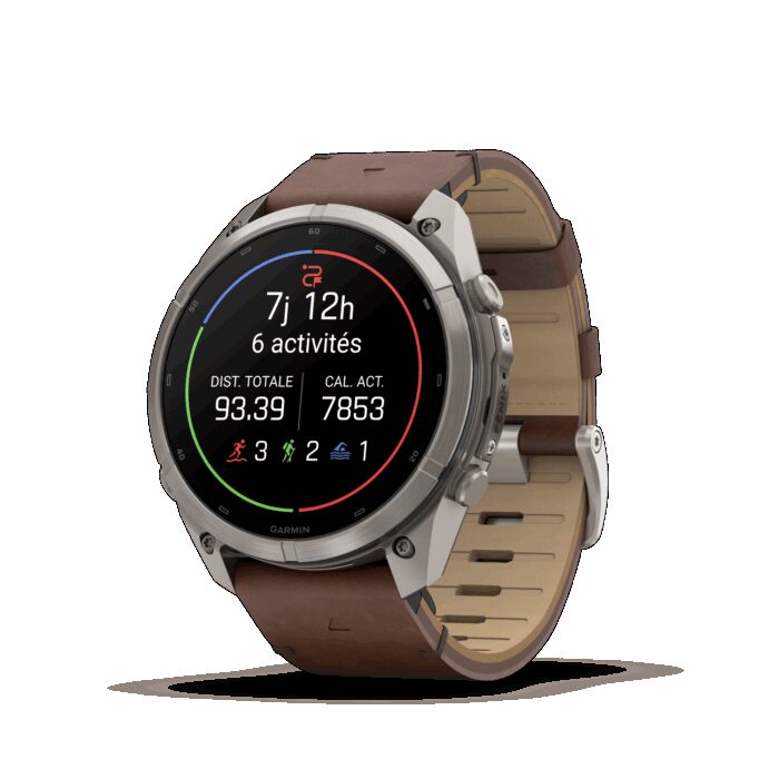 Montre Garmin Fenix 9 Pro inReach 51 mm Titanium Cuir – Image 3