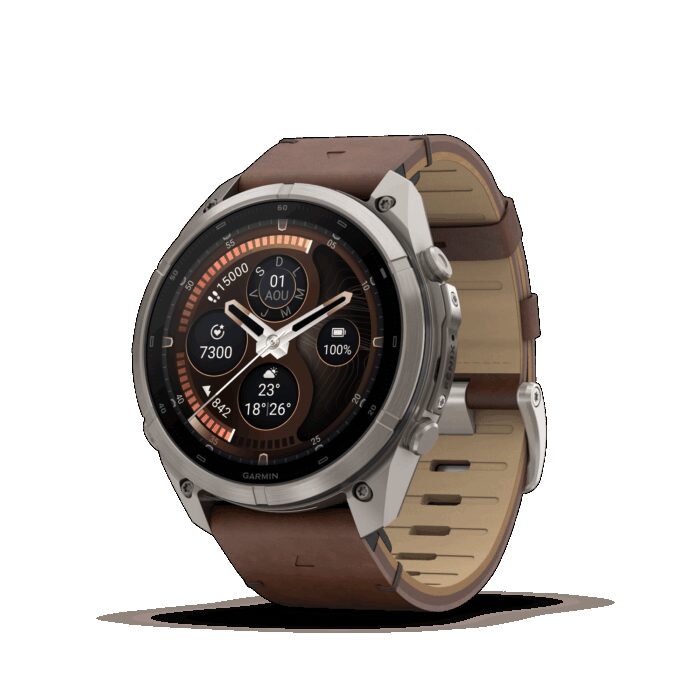 Montre Garmin Fenix 9 Pro inReach 51 mm Titanium Cuir – Image 4