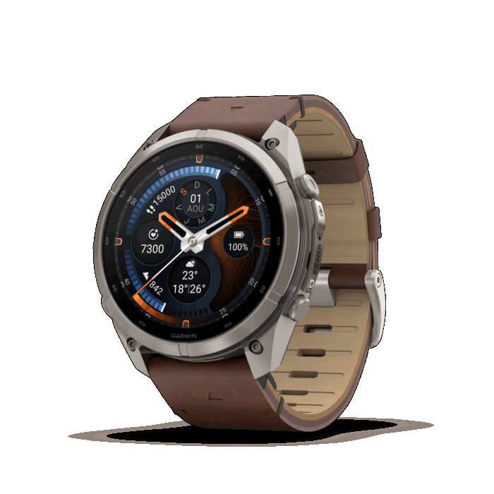 Montre Garmin Fenix 9 Pro inReach 51 mm Titanium Cuir – Image 5