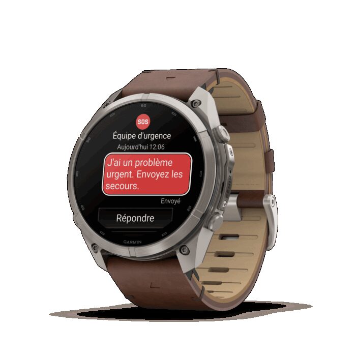 Montre Garmin Fenix 9 Pro inReach 51 mm Titanium Cuir – Image 7