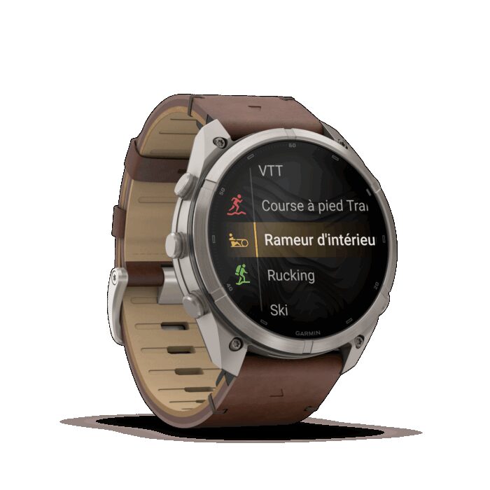 Montre Garmin Fenix 9 Pro inReach 51 mm Titanium Cuir – Image 9
