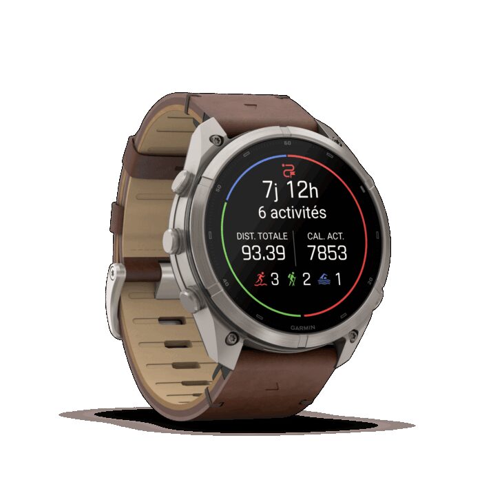 Montre Garmin Fenix 9 Pro inReach 51 mm Titanium Cuir – Image 10