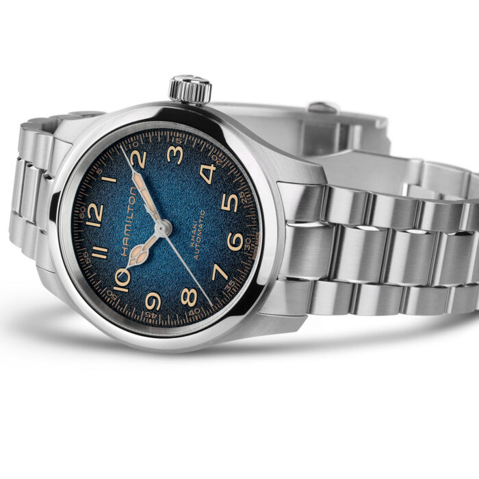 Montre Hamilton Khaki Field Murph Auto 38 mm Cadran Bleu Bracelet Acier – Image 2