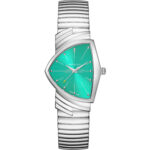 Montre Hamilton Ventura Quartz 32 mm x 50 mm Cadran Turquoise Bracelet Acier
